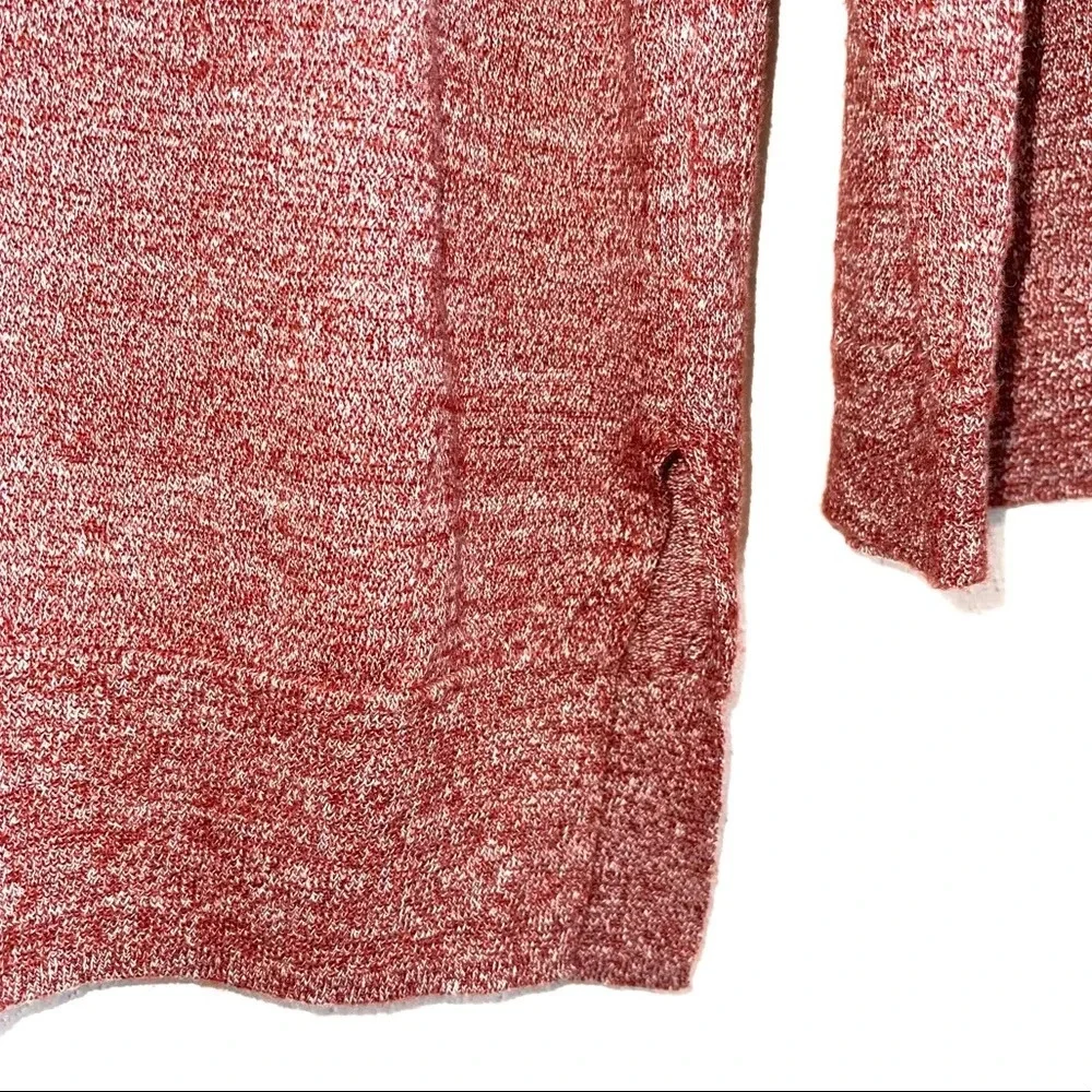 J. Crew Rust Orange Heathered Wool & Linen Blend V-neck Sweater Xsmall Women’s